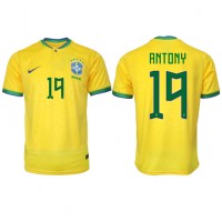 Brasil Antony #19 Fotballklær Hjemmedrakt VM 2022 Kortermet